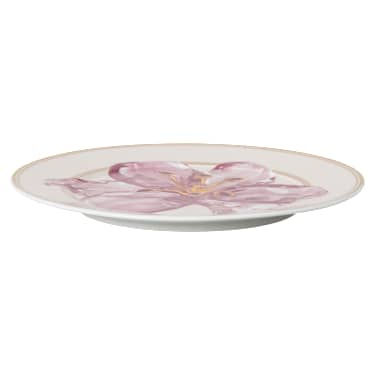 Piatto da pane Idyllia, Porcellana, Motivo con stampa in cristallo, giglio, Viola - Swarovski, 5735564