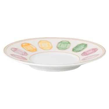 Idyllia espresso cup with saucer, Porcelain, Crystal print motif, citron, Multicoloured - Swarovski, 5735626