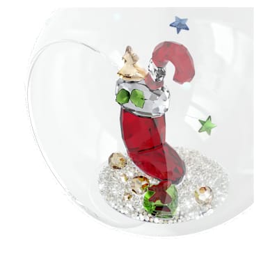 Holiday Cheers Stocking and Candy Ball Ornament, Multicolored - Swarovski, 5735700