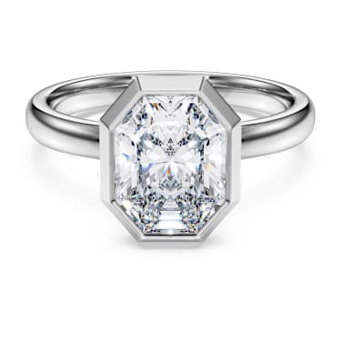 Anello con castone Eternity, Diamanti creati in laboratorio 2,0 ct tw, Forma ottagonale, Oro bianco 18 K - Swarovski, 5735710