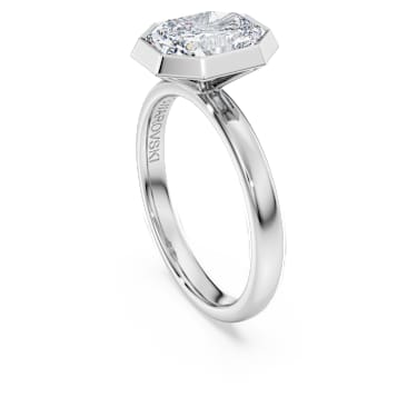 Octagon bezel ring, Lab-grown diamonds 2.0 ct tw, Octagon shape, 18K white gold - Swarovski, 5735712