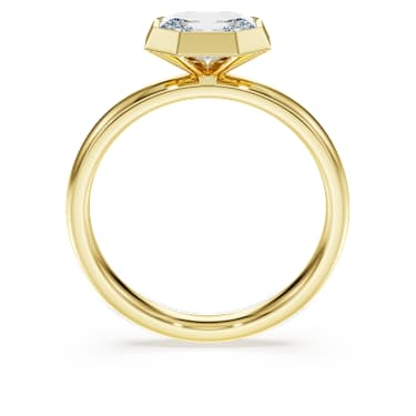 Eternity bezel ring, Lab-grown diamonds 1.0 ct tw, Octagon shape, 18K yellow gold - Swarovski, 5735717