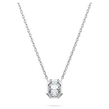 Octagon pendant, Lab-grown diamonds 0.5 ct tw, Octagon shape, 18K white gold - Swarovski, 5735724