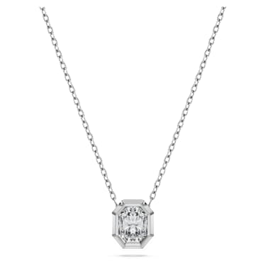 Octagon Kolye Ucu, Laboratuvarda üretilmiş elmaslar 0,5 karat toplam ağırlık, Sekizgen şekil, 18k beyaz altın - Swarovski, 5735724