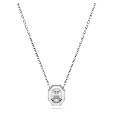 Octagon pendant, Lab-grown diamonds 0.5 ct tw, Octagon shape, 18K white gold - Swarovski, 5735724