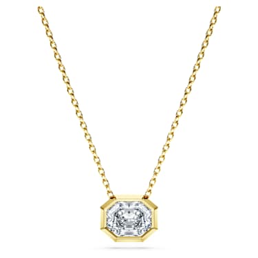 Eternity pendant, Lab-grown diamonds 1.0 ct tw, Octagon shape, 18K yellow gold - Swarovski, 5735725