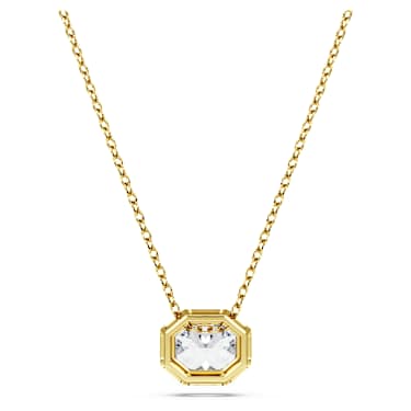 Octagon จี้สร้อยคอ, เพชรสังเคราะห์ 1.0 กะรัต, ทรงแปดเหลี่ยม, ทองคำ 18K - Swarovski, 5735725