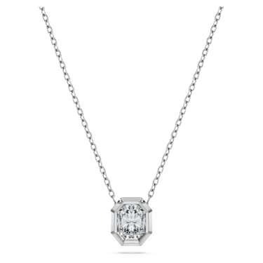 Octagon pendant, Lab-grown diamonds 0.5 ct tw, Octagon shape, 14K white gold - Swarovski, 5735745