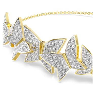 Náramek Idyllia Lilia, Motýl, Bílá, Povrchová úprava z 18k zlata - Swarovski, 5736072