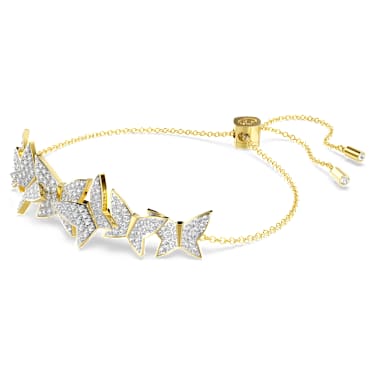 Idyllia Lilia Armband, Fjäril, Vit, 18K guldfinish - Swarovski, 5736072