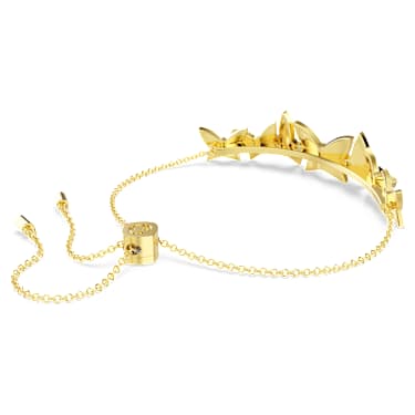 Idyllia Lilia bracelet, Butterfly, White, Gold-tone plated - Swarovski, 5736072