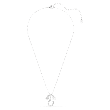 Symbolica Anhänger, Kristallperle, Rundschliff, Pavé, Hufeisen, Weiß, Rhodiniert - Swarovski, 5736247