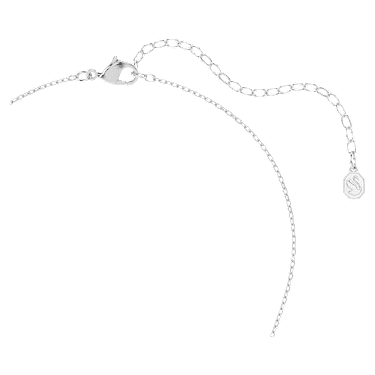 Μενταγιόν Symbolica, Crystal pearl, Στρογγυλή κοπή, Pavé, Πέταλο, Λευκό, Επιμετάλλωση ροδίου - Swarovski, 5736247