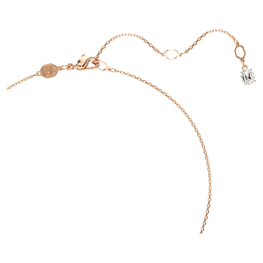 Symbolica pendant, Round cut, Pavé, Horseshoe, Red, Rose gold-tone plated - Swarovski, 5736981