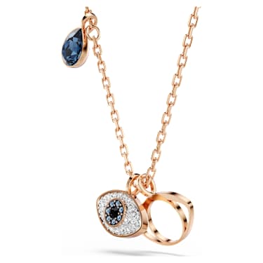 Symbolica pendant, Eye, Multicolored, Rose gold-tone plated - Swarovski, 5736984