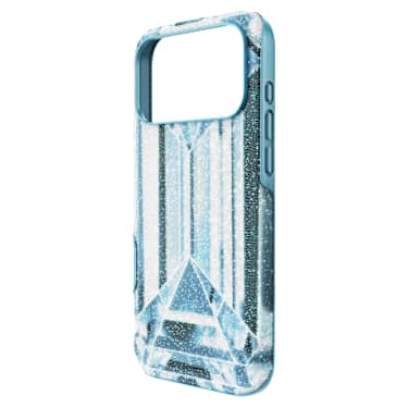 Pouzdro na chytrý telefon High, Křišťálový efekt, iPhone® 17 Pro Max, Modrá - Swarovski, 5737056