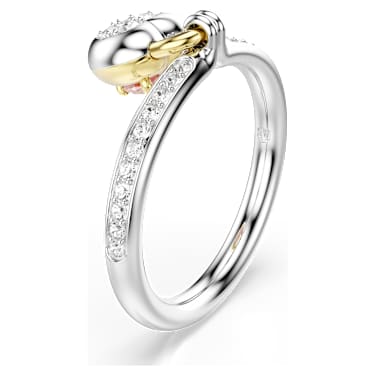 Idyllia Motivring, Verschiedene Schliffe, Herz, Rosa, Metallmix - Swarovski, 5737269