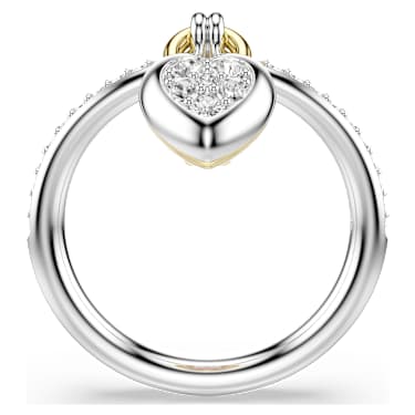 Idyllia Motivring, Blandade slipningar, Hjärta, Rosa, Blandad metallfinish - Swarovski, 5737272