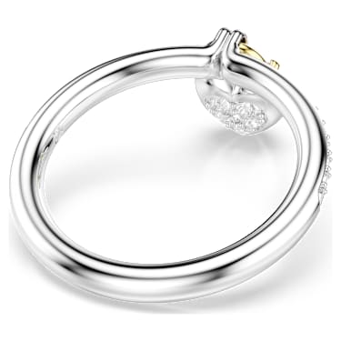 Prsten s motivem Idyllia, Různé výbrusy, Srdce, Růžová, Povrchová úprava použitím směsi kovů - Swarovski, 5737272