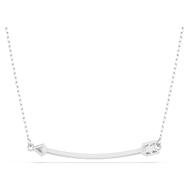 Idyllia hanger, Verschillende slijpvormen, Pijl, Wit, Rodium toplaag - Swarovski, 5737293