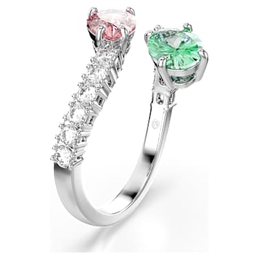 Anillo abierto Ariana Grande x Swarovski, Tallas mixtas, Multicolor, Baño de rodio - Swarovski, 5737374