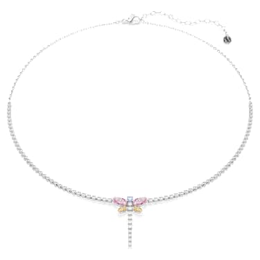 Ariana Grande x Swarovski Y字型ネックレス, ミックスカット, トンボ, マルチカラー, ロジウム・プレーティング - Swarovski, 5737425
