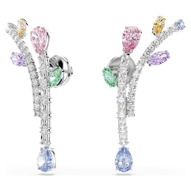 Σκουλαρίκια-σταγόνα Ariana Grande x Swarovski, Μείξη κοπών, Πολύχρωμα, Επιμετάλλωση ροδίου - Swarovski, 5737426