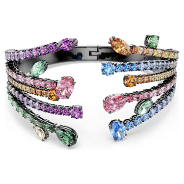 Bracelete Matrix, Combinação de lapidações, Bouquet, Multicor, Lacado a ruténio - Swarovski, 5737431
