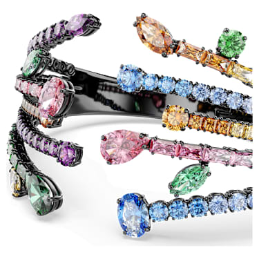 Bracelete Matrix, Combinação de lapidações, Bouquet, Multicor, Lacado a ruténio - Swarovski, 5737431