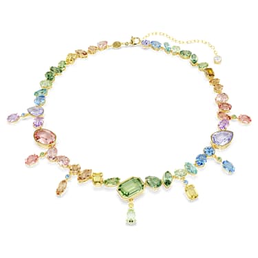Gema 項鏈, 混合式切割, 吊飾水晶, 漸層色, 鍍金色色調 - Swarovski, 5737443