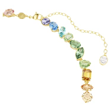 Gema 项链, 混合切割, 摇曳生姿的仿水晶, 流光溢彩, 金色饰面 - Swarovski, 5737443