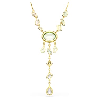 Gema Y necklace, Mixed cuts, Multicoloured, Gold-tone plated - Swarovski, 5737451