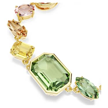 Gema bracelet, Mixed cuts, Multicoloured, Gold-tone plated - Swarovski, 5737453