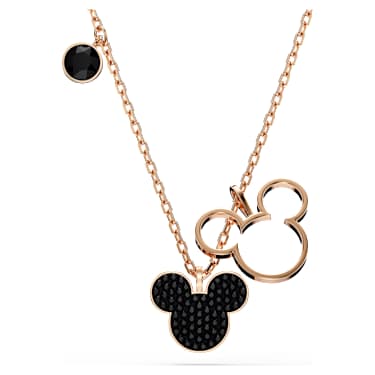 Mickey & Minnie ペンダント, ブラック, ローズゴールドトーン・プレーティング - Swarovski, 5737559