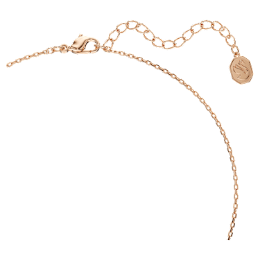 Mickey & Minnie pendant, Black, Rose gold-tone plated - Swarovski, 5737559