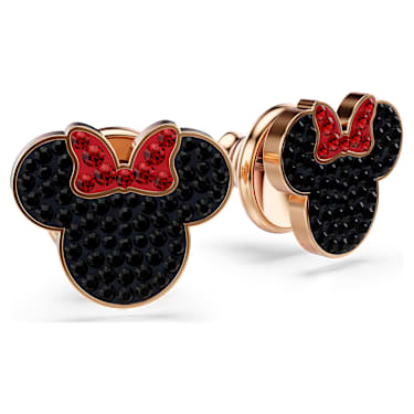 Mickey & Minnie Oorknopjes, Meerkleurig, Roségoudkleurige toplaag - Swarovski, 5737561