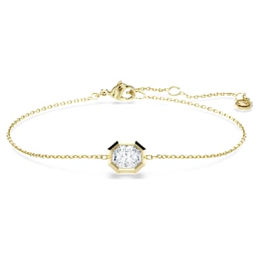 Eternity bracelet, Lab-grown diamonds 0.5 ct tw, Octagon shape, 14K yellow gold - Swarovski, 5737564