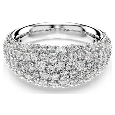 Sublima ring, White, Rhodium plated - Swarovski, 5737595