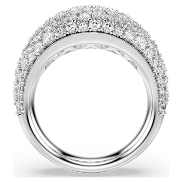 Sublima ring, White, Rhodium plated - Swarovski, 5737595