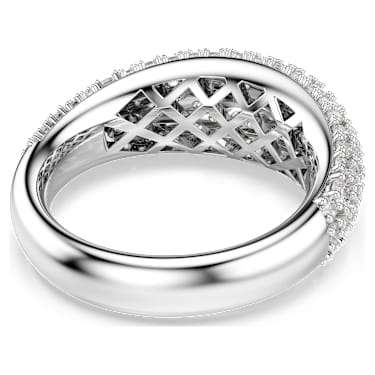 Sublima ring, White, Rhodium plated - Swarovski, 5737595