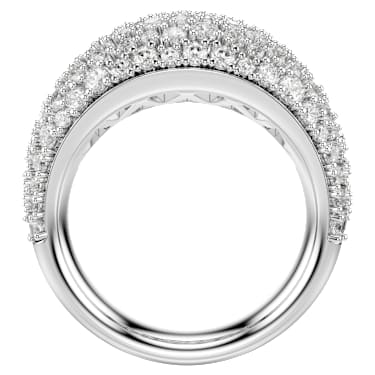 Sublima ring, White, Rhodium plated - Swarovski, 5737597