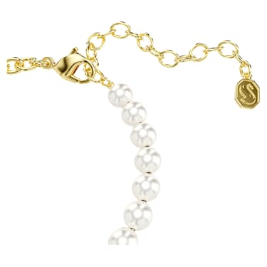 Idyllia ブレスレット, クリスタル・パール, ラウンドカット, テディベア, ゴールド系, 18Kゴールドコーティング - Swarovski, 5737622
