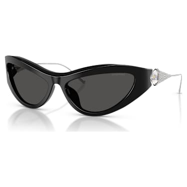 Sunglasses, Cat-eye shape, SK6046, Black - Swarovski, 5737626