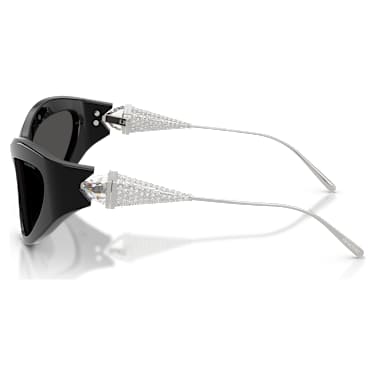 Sunglasses, Cat-eye shape, SK6046, Black - Swarovski, 5737626