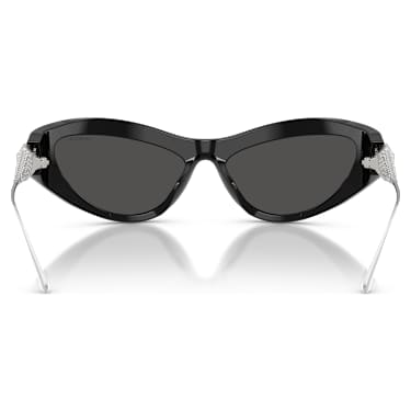 Sunglasses, Cat-eye shape, SK6046, Black - Swarovski, 5737626