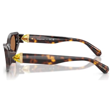 Sunglasses, Cat-Eye shape, SK6045, Brown - Swarovski, 5737643