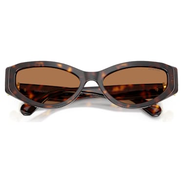 Sunglasses, Cat-Eye shape, SK6045, Brown - Swarovski, 5737643