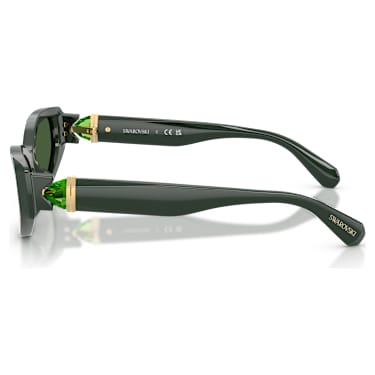Sunglasses, Cat-eye shape, SK6045, Green - Swarovski, 5737917