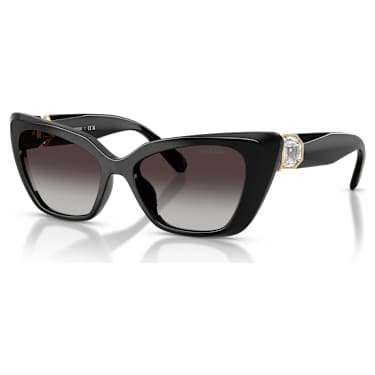 Sunglasses, Cat-Eye shape, SK6047, Black - Swarovski, 5737919