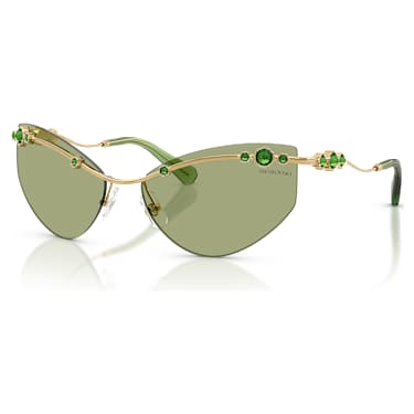 Sunglasses, Cat-eye shape, SK7039, Gold tone - Swarovski, 5738134